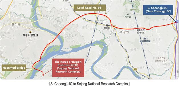 S. Cheongju IC to Sejong National Research Complex