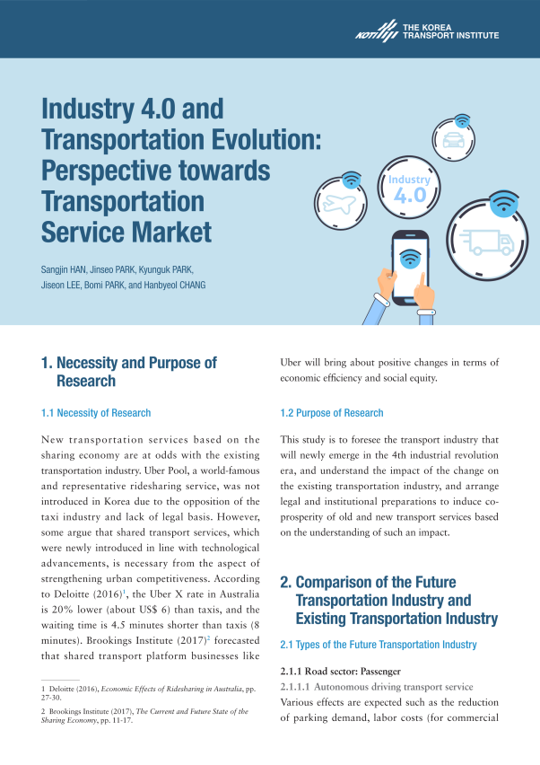 Industry 4.0 and Transportation Evolution: Perspective towards Transportation Service Market